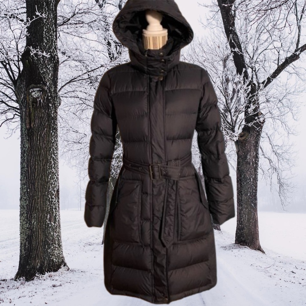 Authentic Burberry Black Down Coat Small - image 1